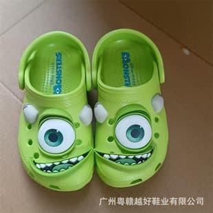New Style Power Monster Mike Wazowski Crocs Unisex Cros Kids Shoes Wholesale Export Cartoon 210875
