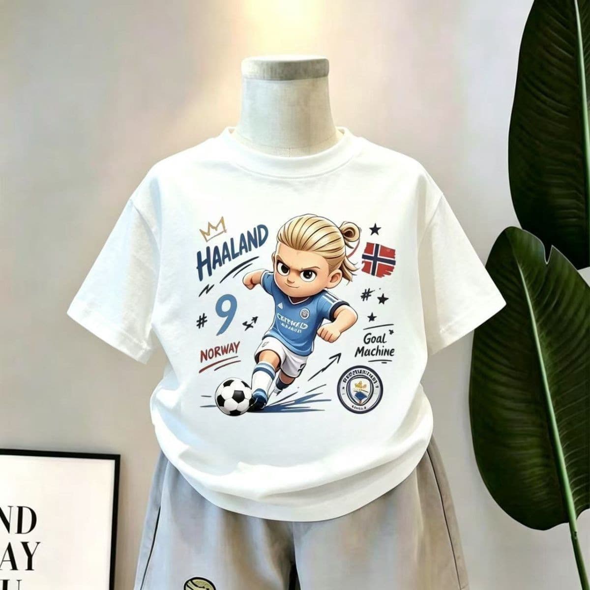 Boys Short Sleeve Summer World Cup Cotton Messi Football T-Shirt, Kids Clothing, Ronaldo Short Sleeve T-Shirt