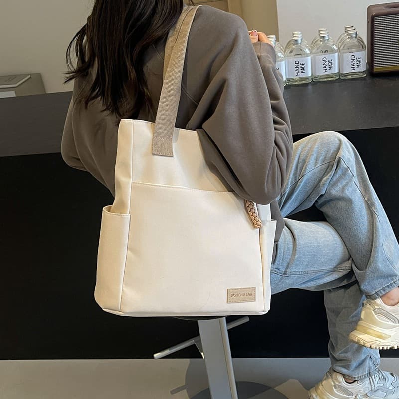 Casual Shoulder Bag for Women Large Capacity Crossbody Bag Japanese Style Canvas Bag Student Class Handbag Women Versatile Underarm Bag