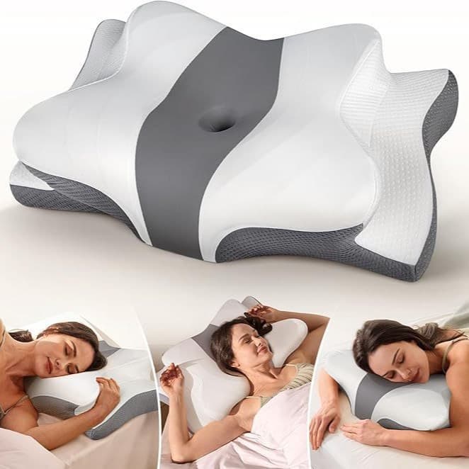 New Memory Pillow for Cervical Spine Support, Slow Rebound Zero Pressure Memory Foam Horn Pillow, Cross-Border Supply Memory Foam Pillow
