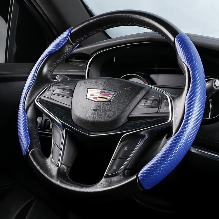 Wholesale Car Steering Wheel Cover, Four Seasons Unisex Sporty Carbon Fiber Pattern Ultra-Thin Anti-Slip Grip Cover