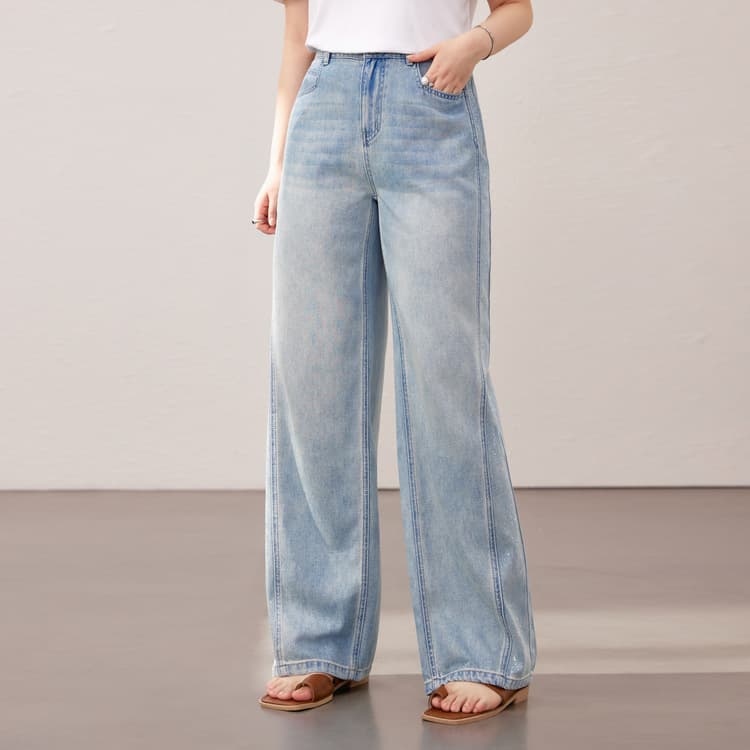 Casual Versatile Loose Banana Straight-Leg Slimming Jeans - Xianlixiu Plus Size Women's Summer New Arrival