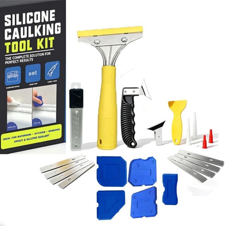 Best-selling Cross-border Seam Cleaning Tool Kit Stainless Steel Caulk Remover Scraper for Glass Glue Sealant Removal, Silicone Caulking Tool