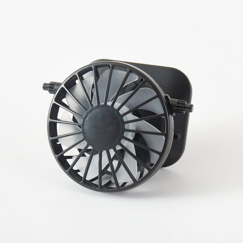 Mostly hollow design for wind cooling, solar fan, handheld clip fan, USB electric fan, uses rechargeable battery