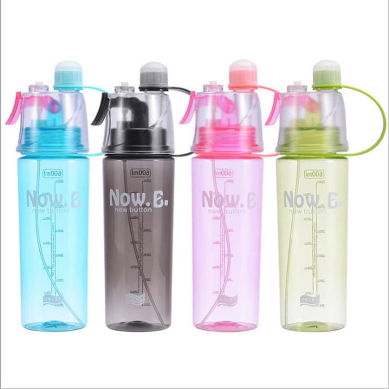 Sports Spray Water Bottle Plastic Outdoor Water Bottle Cooling Hydration Bottle Creative Gift Spray Bottle Factory Direct Viral