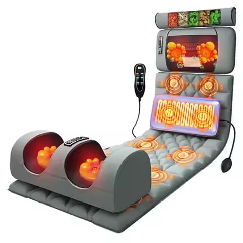 Electric Massager for Cervical, Back, and Waist, Multi-functional Massage Mattress with Full Body Kneading for Home Chair Cushion