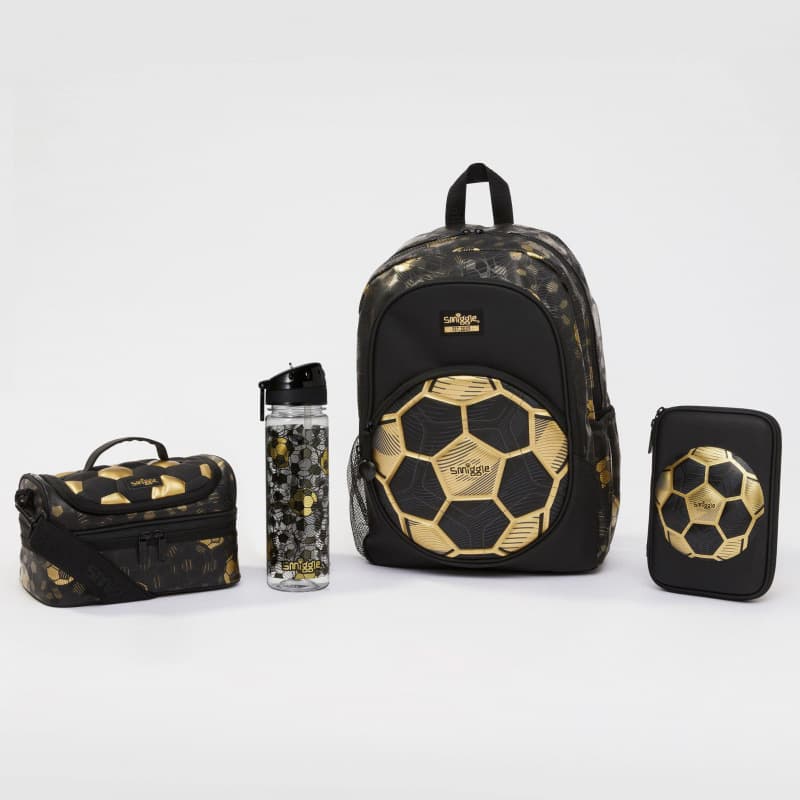 Australian Smiggle School Backpack for Primary School Boys, Football Design, Large Capacity, Lightweight, Weight-Reducing, Double-Shoulder Bag Set