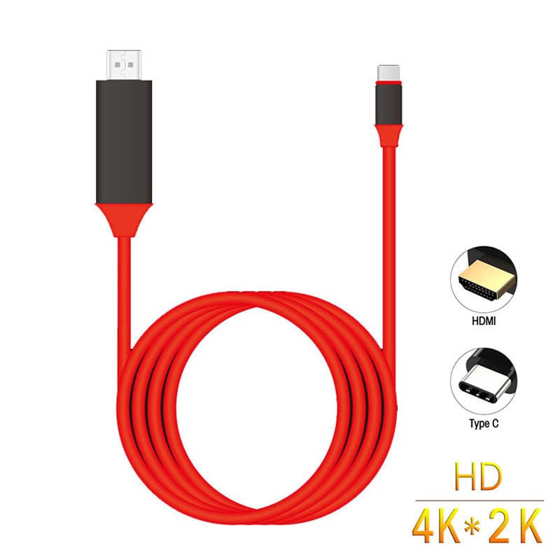 Suitable for Samsung Huawei mobile phone 4KHDMI TV screen projection cable Type c to HDMI high-definition same-screen cable 2 meters