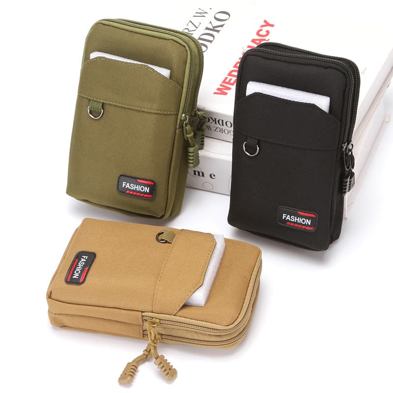 New 7-inch phone bag, durable work belt waist bag, belt-through phone pouch, outdoor sports waist bag, phone bag wholesale