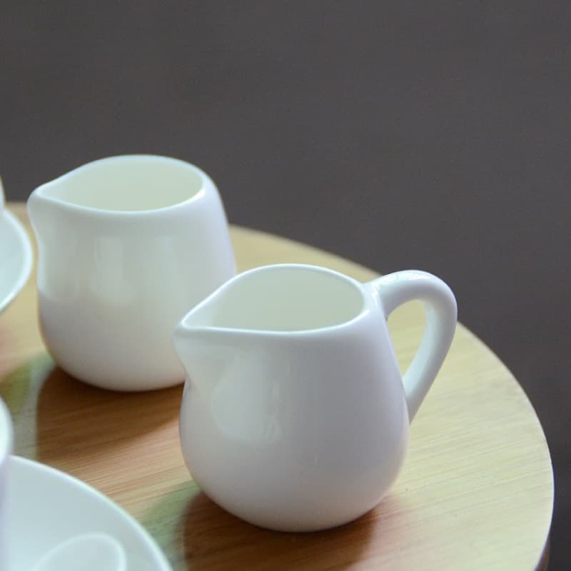 Cafe Milk Pitcher Set Mini Jug Creamer with Sugar Bowl Simple Small Milk Cup Coffee Pot