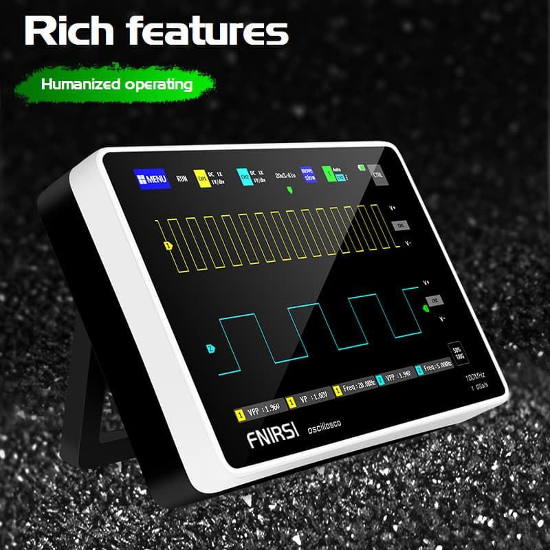New Version FNIRSI 1013D Dual Channel Digital Touch Tablet Oscilloscope 100M Bandwidth 1GS Sampling Rate