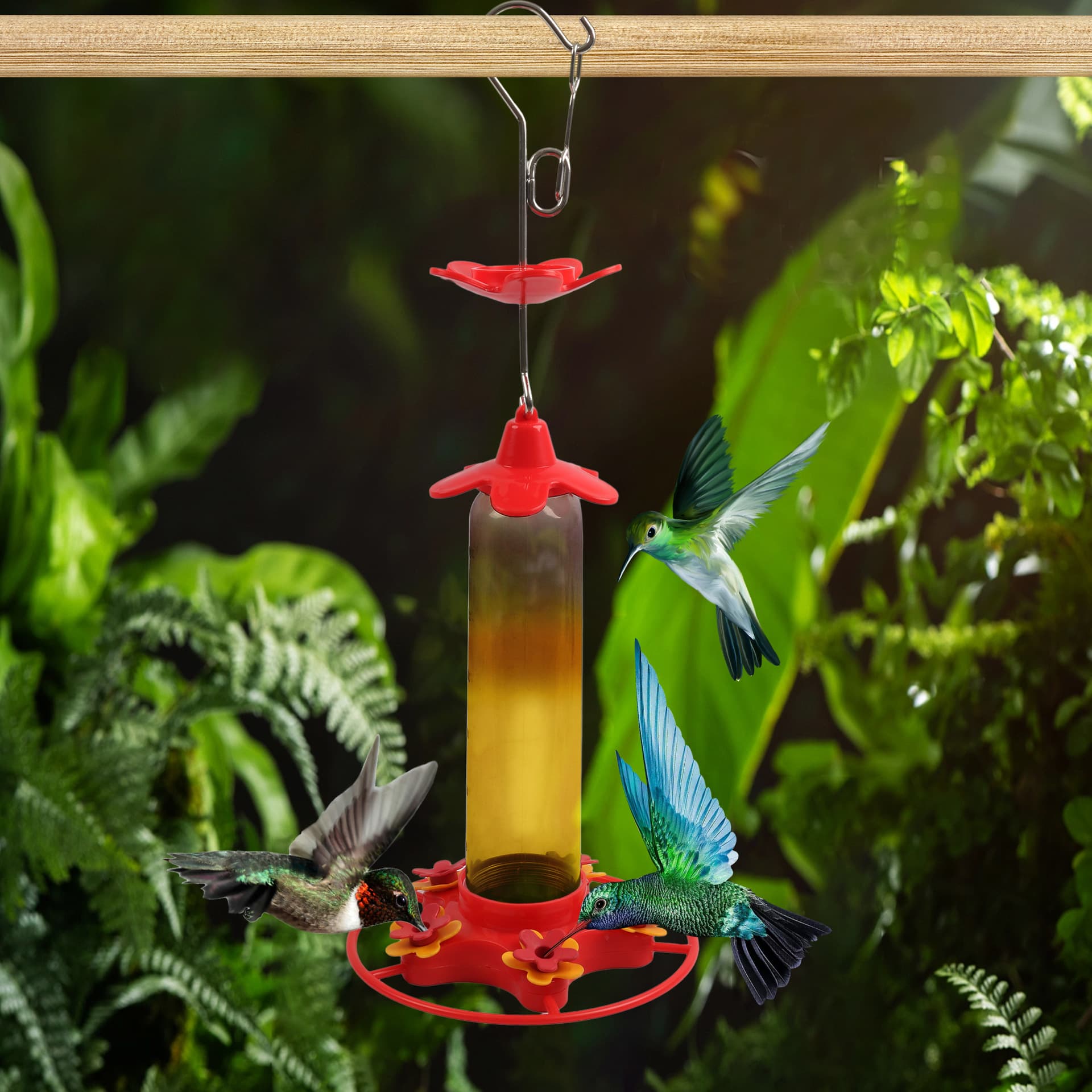 Outdoor Hanging Hummingbird Feeder Automatic Honey Water Bird Feeder