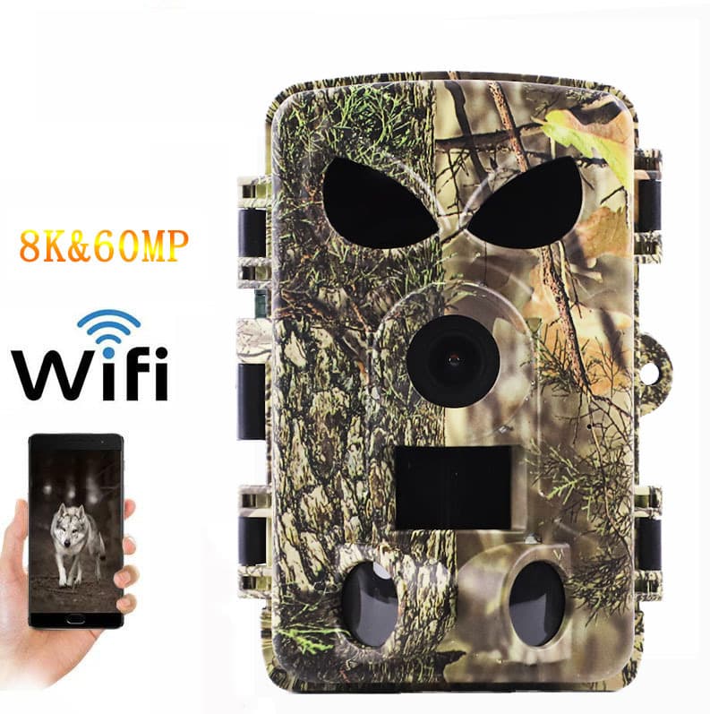 Hunting Camera 8K WIFI 60MP HD Camera Outdoor Sports Camera Field Exploration Pocket Camera