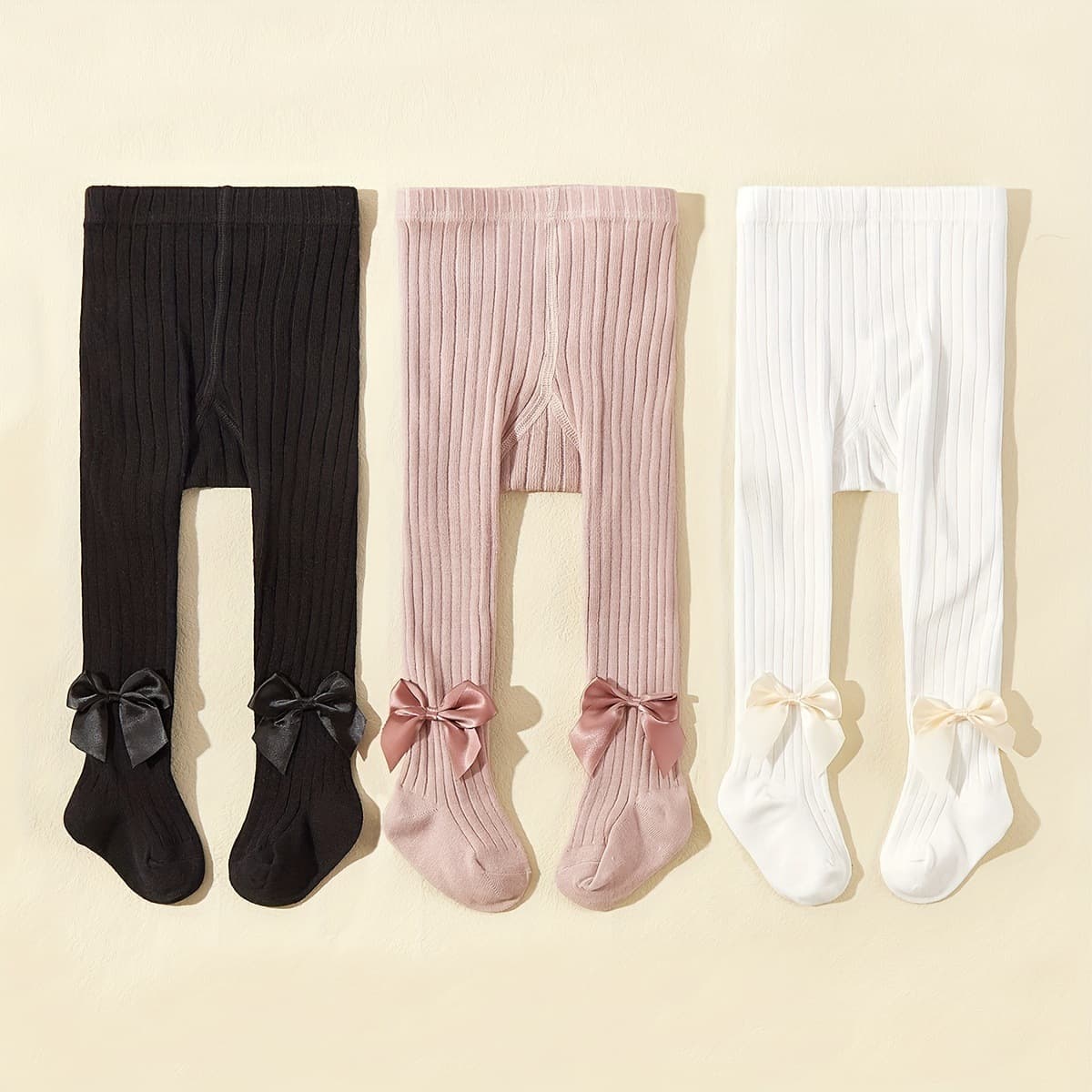 Autumn and Winter New Stylish Baby Tights with Bow Decoration, Suitable for Baby Performance Princess Dresses, Ages 0-6
