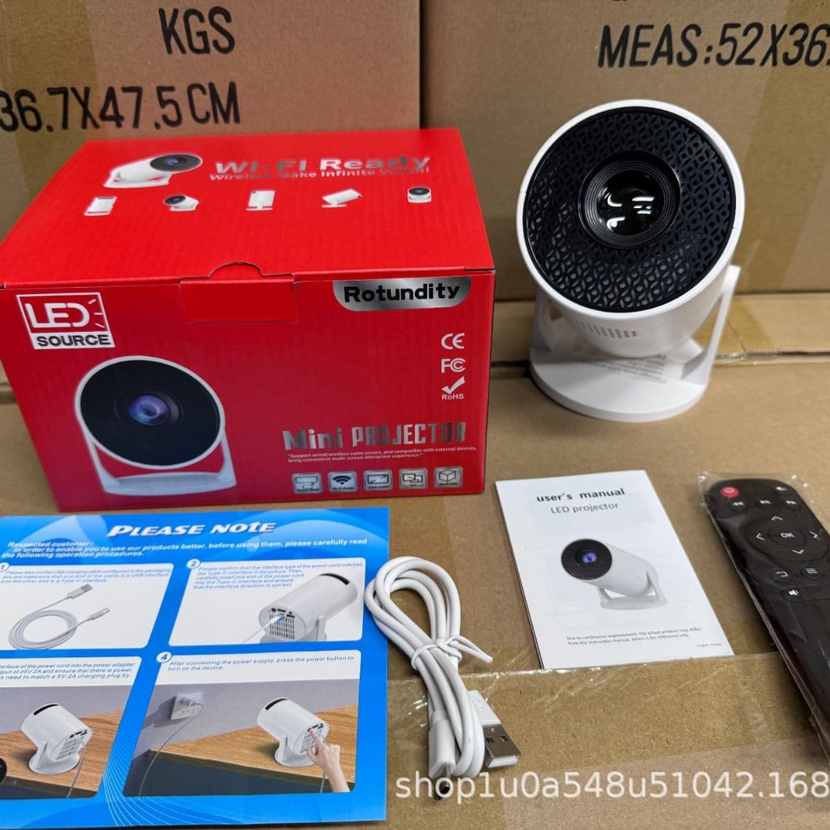 Portable M5 Projector with Screen Mirroring, High-Definition Large Screen Projector