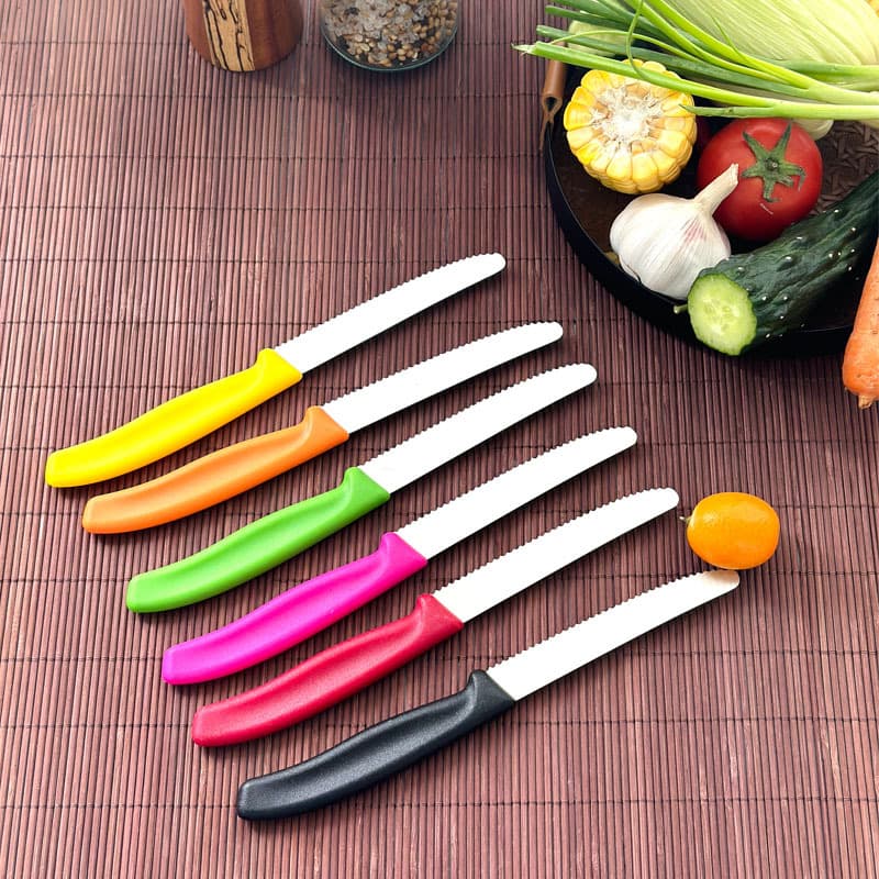 Exclusive for Amazon cross-border steak knife, dessert knife, fruit knife, tomato knife, beveled edge, sharp and durable.