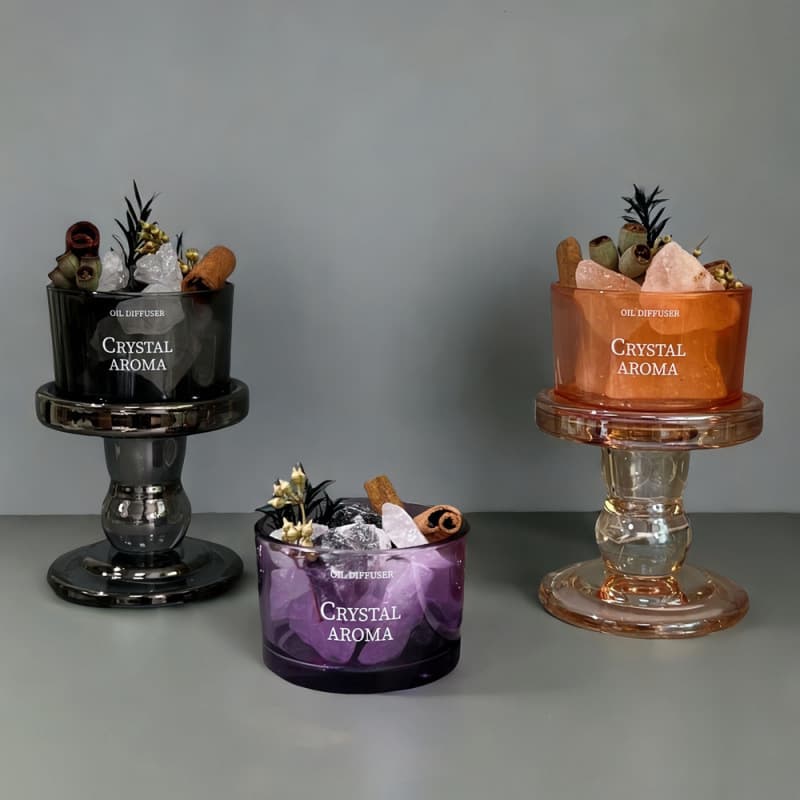 High Color Value Candle Glass Candlestick Cup Home Decoration New Aromatherapy Candle Cup Exquisite Thickened Candlestick Glass