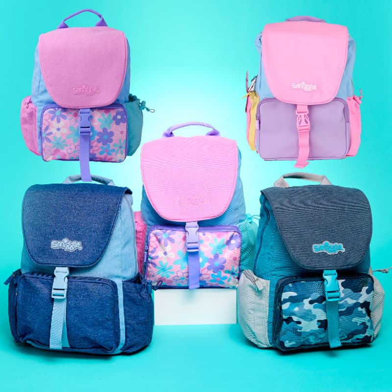 Australian Smiggle Large School Bag for Primary and Middle School Students, Large Capacity Backpack, Children's Shoulder Bag, Outdoor Casual Bag, New