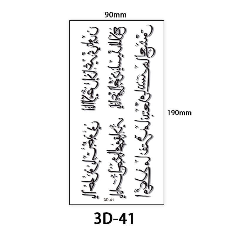 Wholesale Fashion Flower Butterfly Black White Colorful 3D Waterproof Tattoo Stickers Scar Water Transfer Tattoo