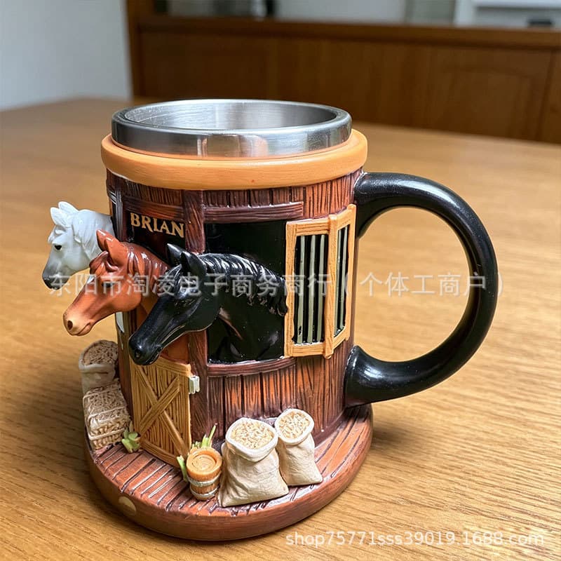 Cross-border new product Stable-Themed Mug, fun and personalized mug, creative and cute stable-themed mug