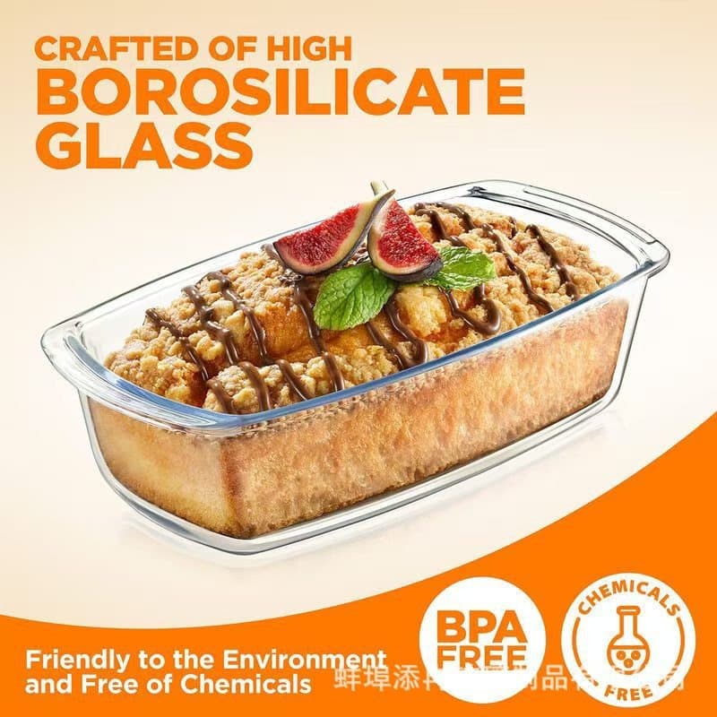 Rectangular Toast Bread Light Cheesecake Baking Mold Cheese Yogurt Professional High Borosilicate Heat-Resistant Glass Baking Tray