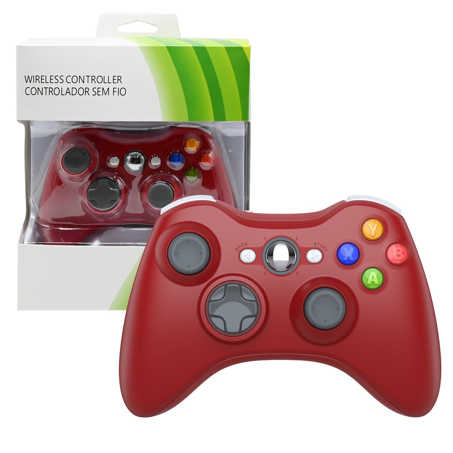 Wireless Controller for Xbox 360 Console, Windows PC, Dual Vibration Game Controller with Mouse