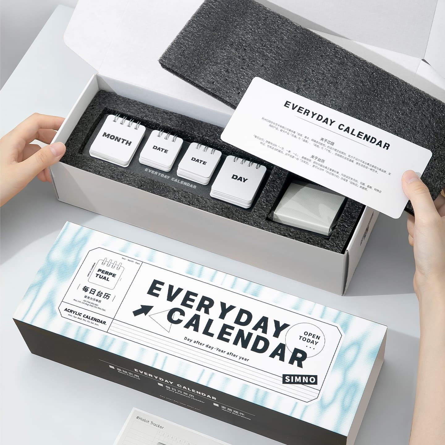 Acrylic Perpetual Calendar Daily Desk Calendar Ins Style High-End Creative Desktop Ornament Girl Birthday Gift