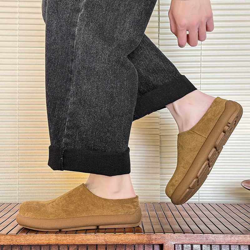 2025 New Small Potato Mule Shoes Closed Toe Half Slipper Loafers Men's Slip-On Casual Birkenstock Shoes 178