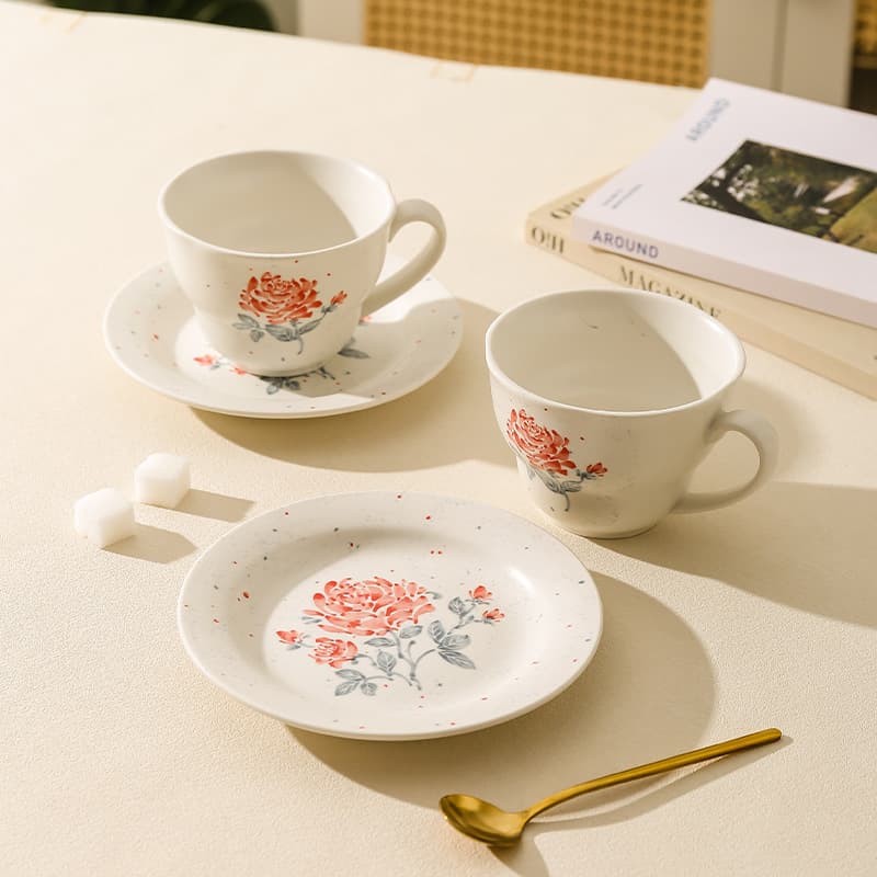 Luxury Ceramic Cup High-Quality Water Mug Home Office Afternoon Tea Coffee Cup Set Wholesale