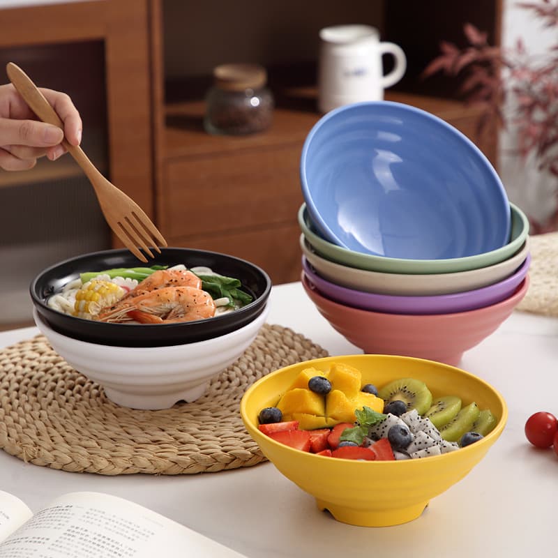 Food-grade PP bowl, drop-resistant instant noodle bowl, large-capacity ramen bowl, Japanese-style plastic bowl