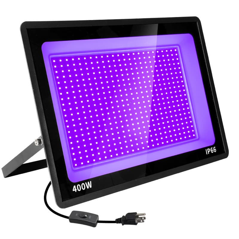 Amazon 100W Black Light Floodlight UV 395nm Curing Lamp Fluorescent Stage Party LED Floodlight