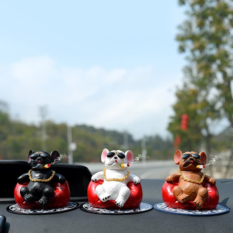 Trendy Simulated Luxury Sofa Dog Car Center Console Decoration Car Ornaments