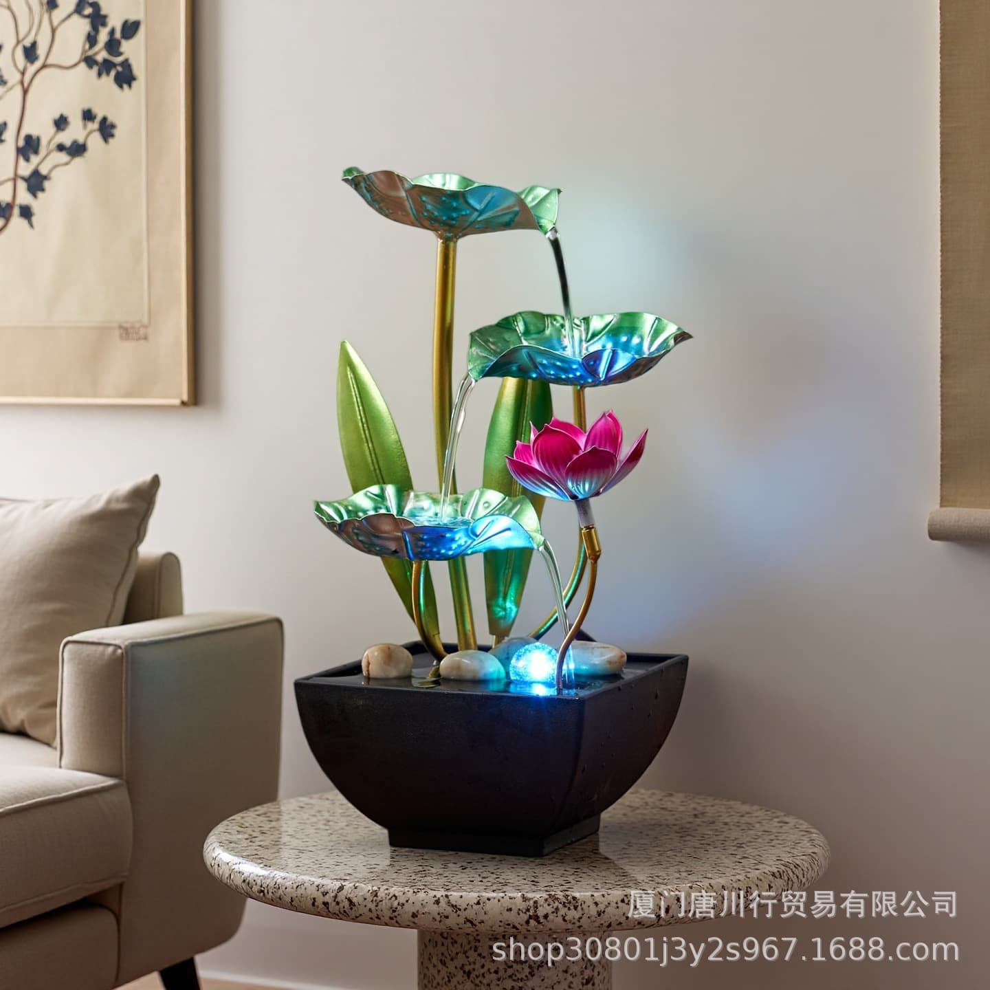 Lucky running water ornaments, circulating water creative fountains, cross-border e-commerce pet drinking fountains, TV cabinets and sofa furnishings
