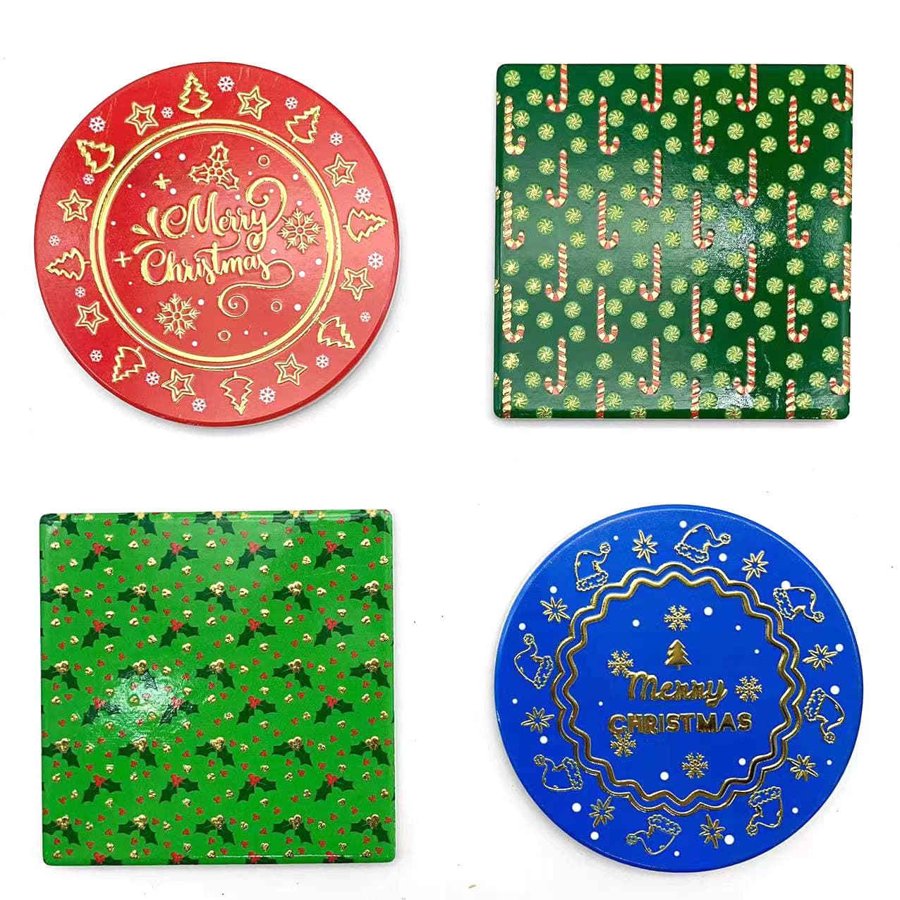 Source factory ceramic heat insulation mat 3D embossed hot stamping placemat high temperature resistant coaster anti-scalding cork absorbent mat
