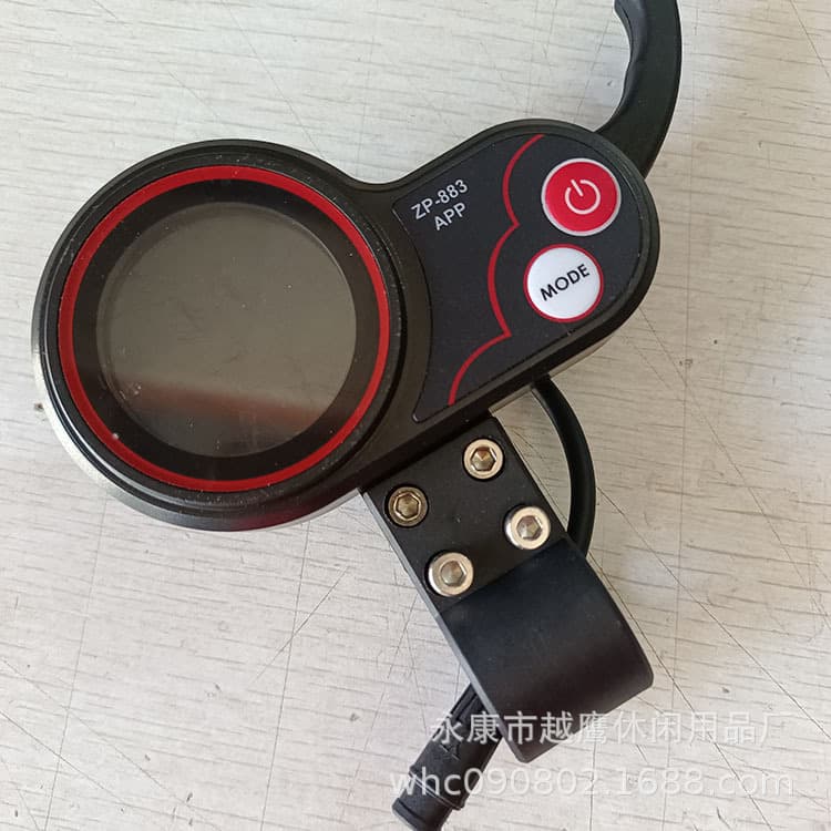 ZP-883 with APP, 36V Throttle Meter, 6-pin Zhipu E-bike Indicator for Electric Scooters