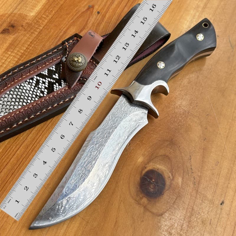 Damascus Steel VG10 Outdoor Knife Portable Small Knife Fruit Knife Meat Knife Exquisite Collection Knife Sharp Small Straight Knife