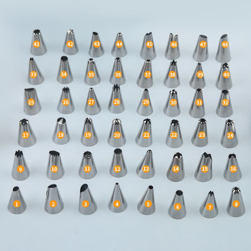 Ready-Made Baking Tools Stainless Steel Decorating Nozzle Decorating Bag Cake Cream Nozzle Cream Bag Set Cake Making Tools