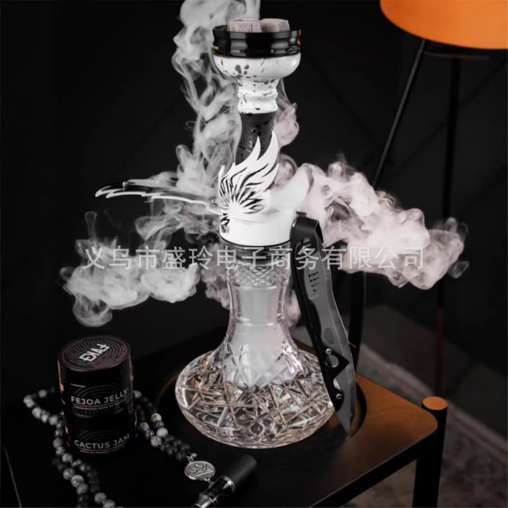 Arabic Hookah High-End Stainless Steel Decorative Hookah Wing Single-Hose Portable with Case Full Set
