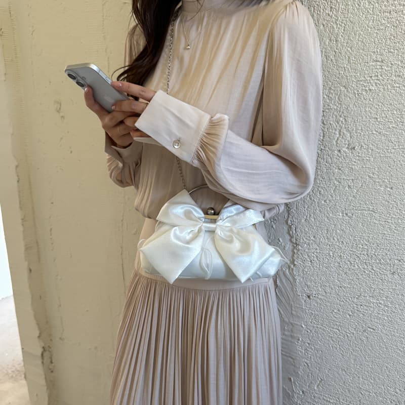 Bow wedding bag, banquet handbag, fairy bag, dinner handbag, high-end dress bag, chain bag, small bag