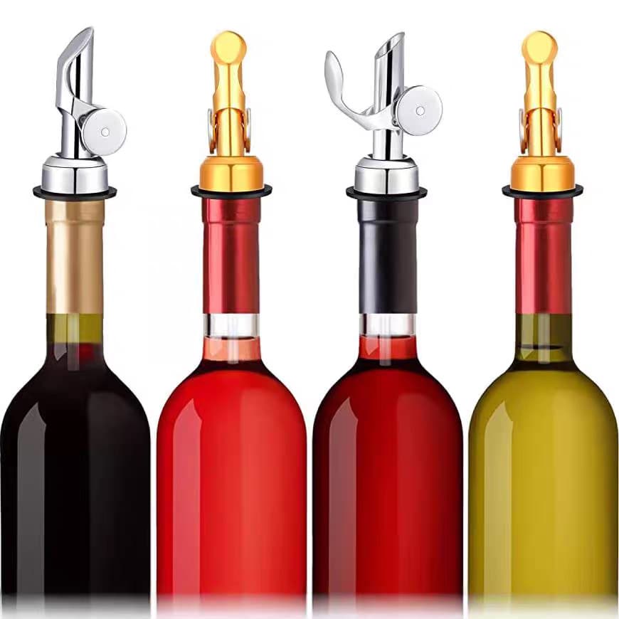 Weighted Self-control Opening and Closing 304 Stainless Steel Pourer Spout Automatic Cap Gravity Flip Olive Oil Vinegar Bottle Stopper