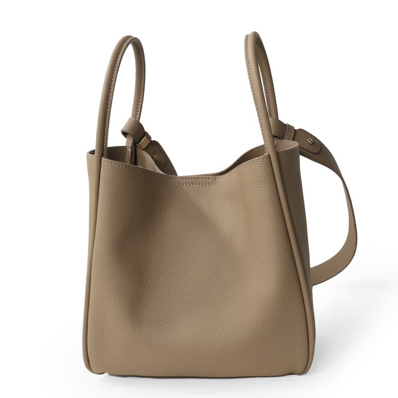 Bags for Women 2026 New First Layer Cowhide Vegetable Basket Bag Large Capacity Shoulder Portable Casual Simple Genuine Leather Bucket Bag