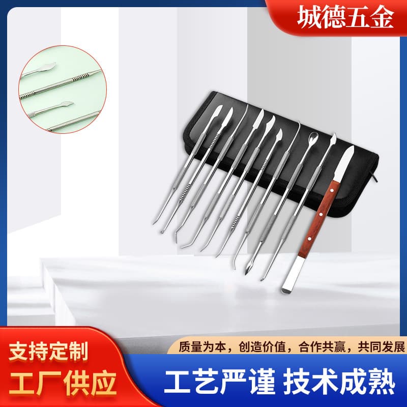 Dental Oral Instrument Technician Wax Carving Knife Wax Spoon Filler Tool Set Carving Denture Tool Knife