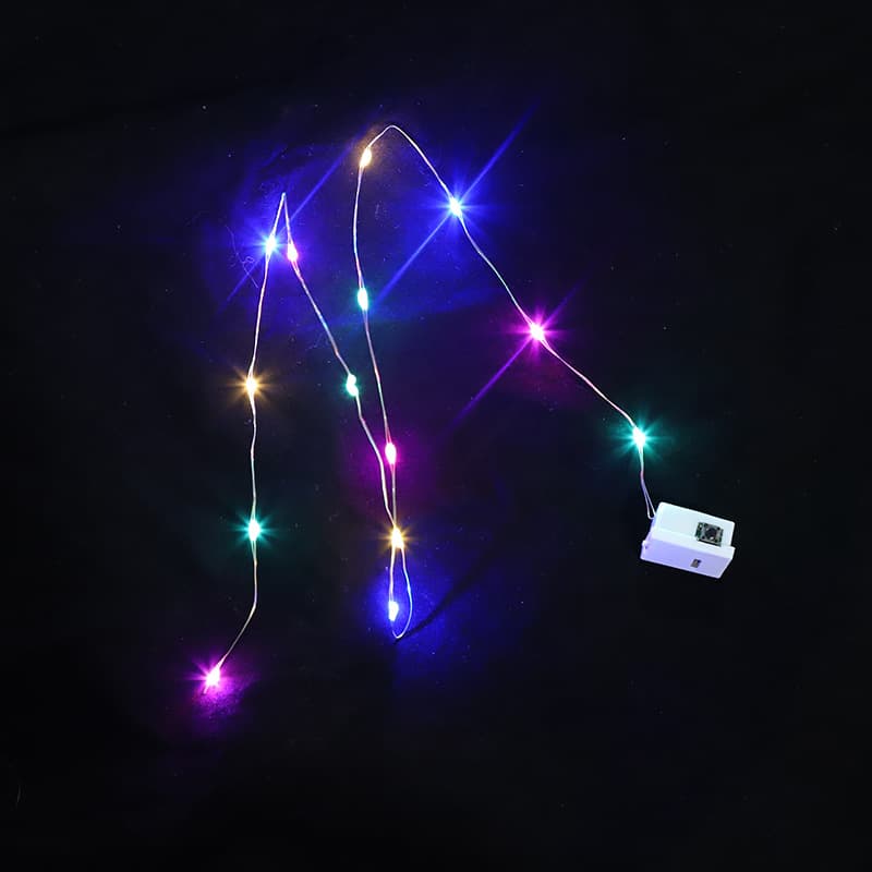 Factory professional supply of bulk LR44 copper wire alloy lights, rabbit hat wreath lights, colored warm white three-function light strings.