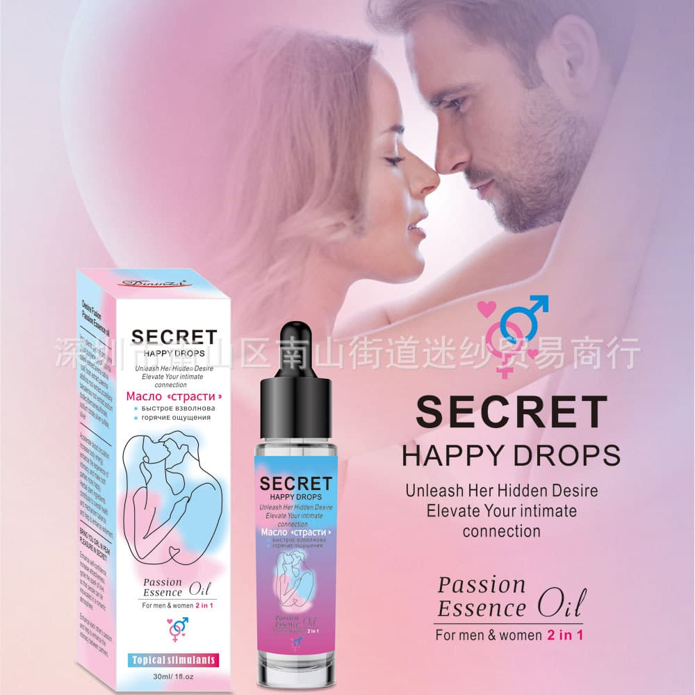 Cross-Border English-Russian Body Lubricant and Erotic Oil for Men and Women Passion Oil Secret Happy Drops