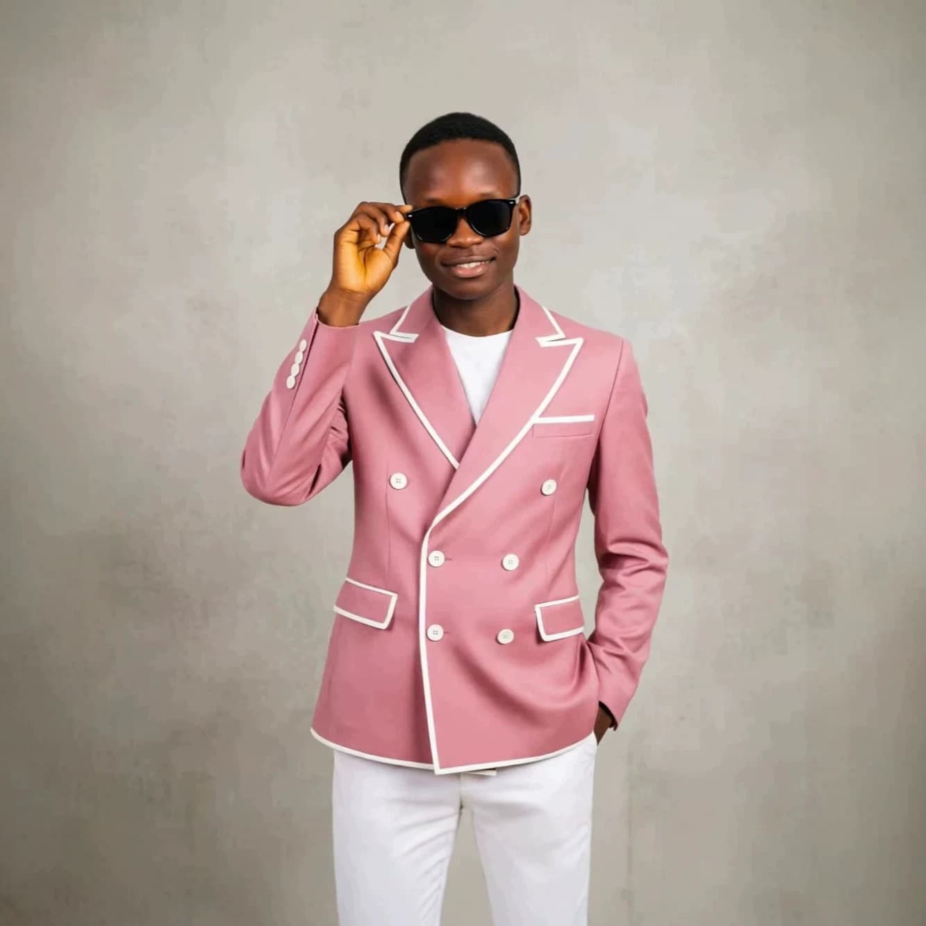 High-end double-breasted men's suit jacket business meeting host banquet cross-border foreign trade formal wear
