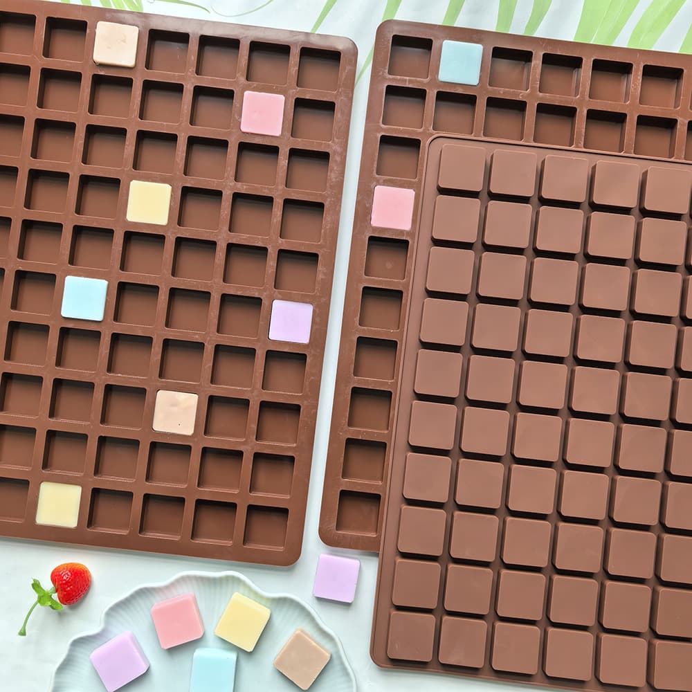 80-Cell Square Ice Cube Tray 791 Chocolate Silicone Ice Cube Mold Candy Dessert Mold Cake Decoration Baking Use