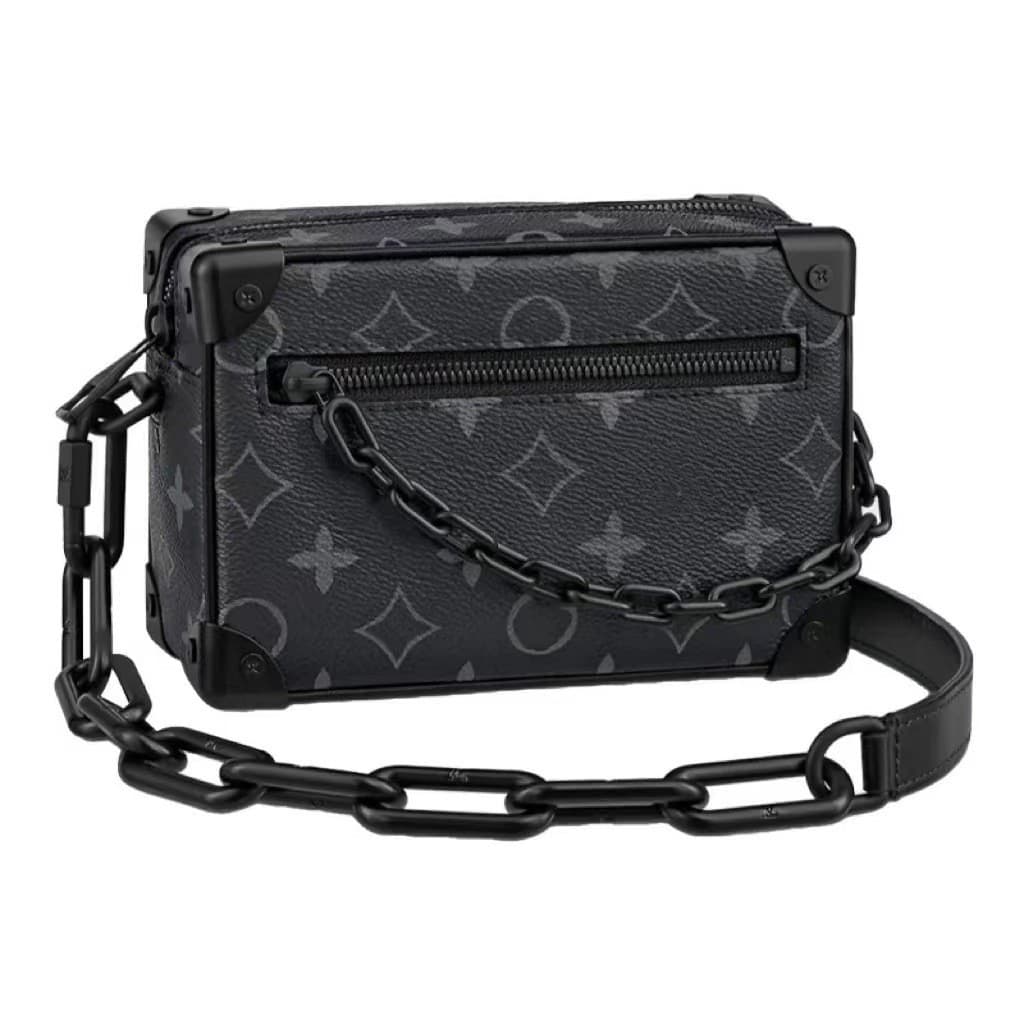 New Chain Versatile Small Square Bag Men's Fashion Trendy Box Bag Single Shoulder Crossbody Bag Classic Iron Corner Bag
