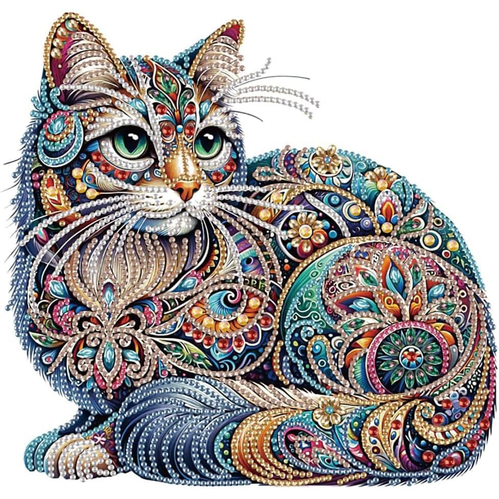 Cross-border labeling special-shaped diamond painting Cat 5D frameless diy diamond painting handmade diamond painting manufacturer