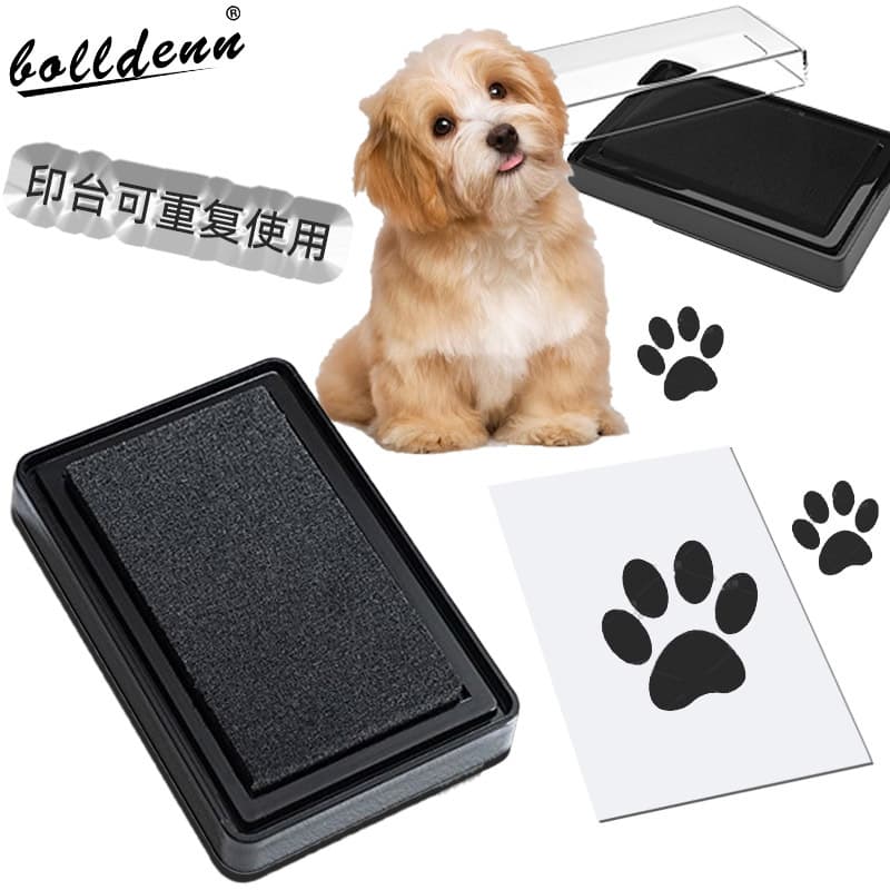 Wholesale rectangular pet ink pads, office rubber stamps, quick-drying children's ink pads, fingerprint and footprint ink pads factory