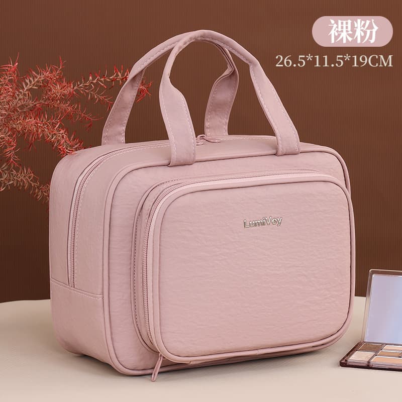 Premium Large-Capacity Compartmentalized Storage Pouch Handheld Makeup Bag Travel Portable Cosmetic Organizer Toiletry Bag